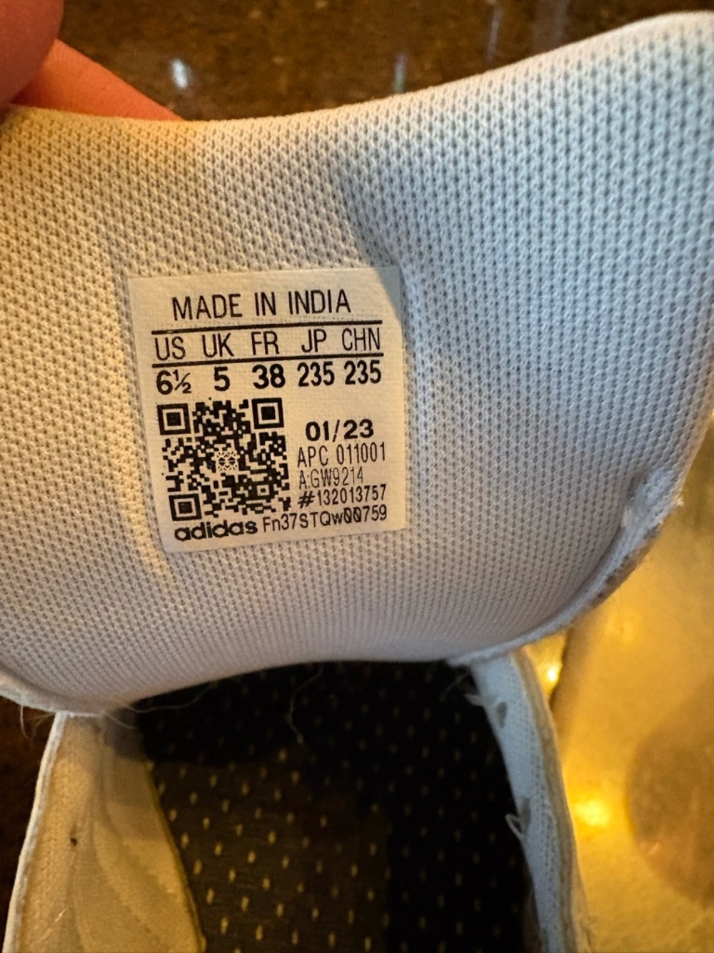 adidas Grand Court Cloudfoam White Sneakers Black Stripes | Sz 6.5 - Picture 14 of 14